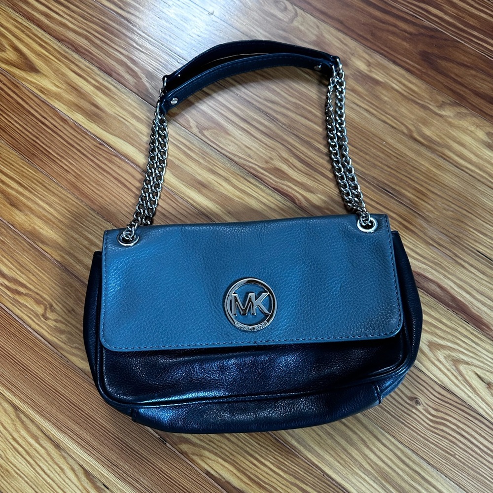 Michael Kors Black and Gray Shoulder Bag